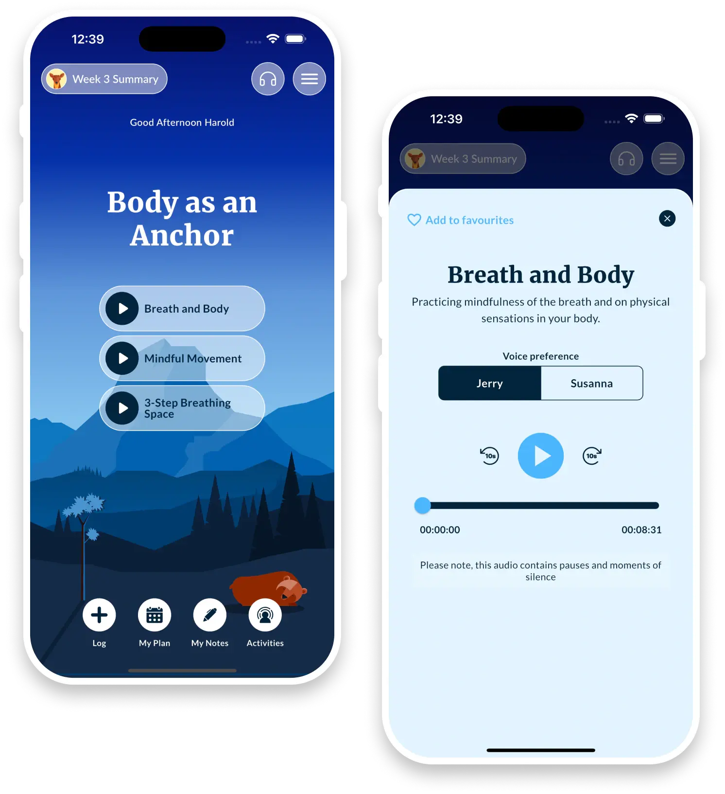 An app to support Mindfulness-based Cognitive Therapy